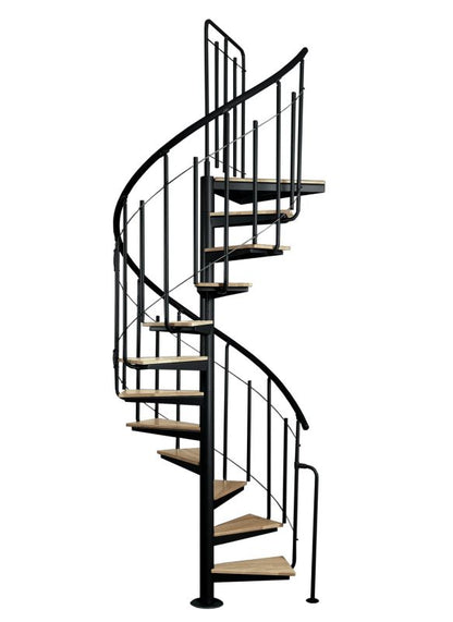 Spiraltrappe Solo Vertical Ø120 cm Bøg Sort