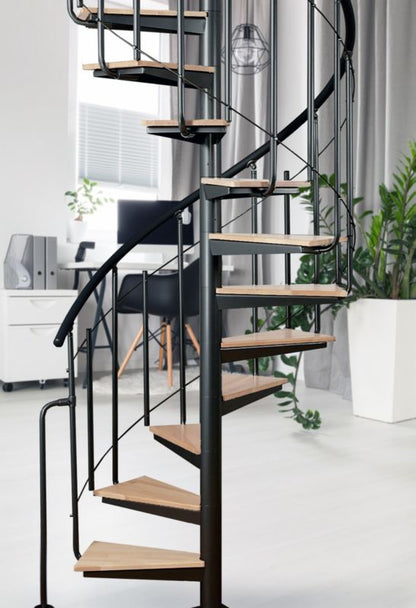 Spiraltrappe Solo Vertical Ø120 cm Bøg Sort