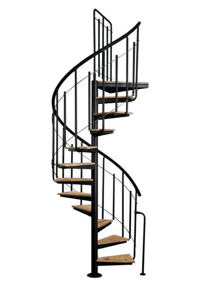 Spiraltrappe Solo Vertical Ø120 cm Eg Sort