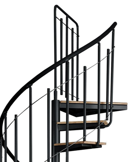 Spiraltrappe Solo Vertical Ø120 cm Eg Sort