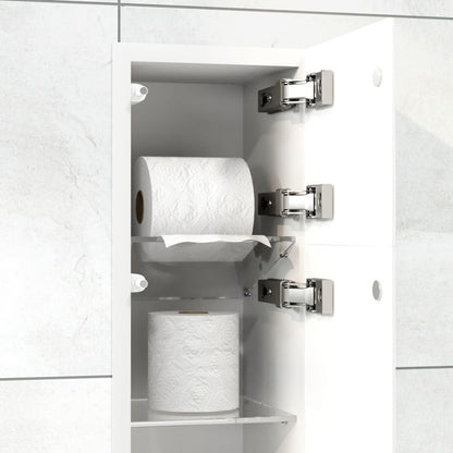 Toiletindbygningsskab Stål Hvid Højre 14,5x16x74 cm