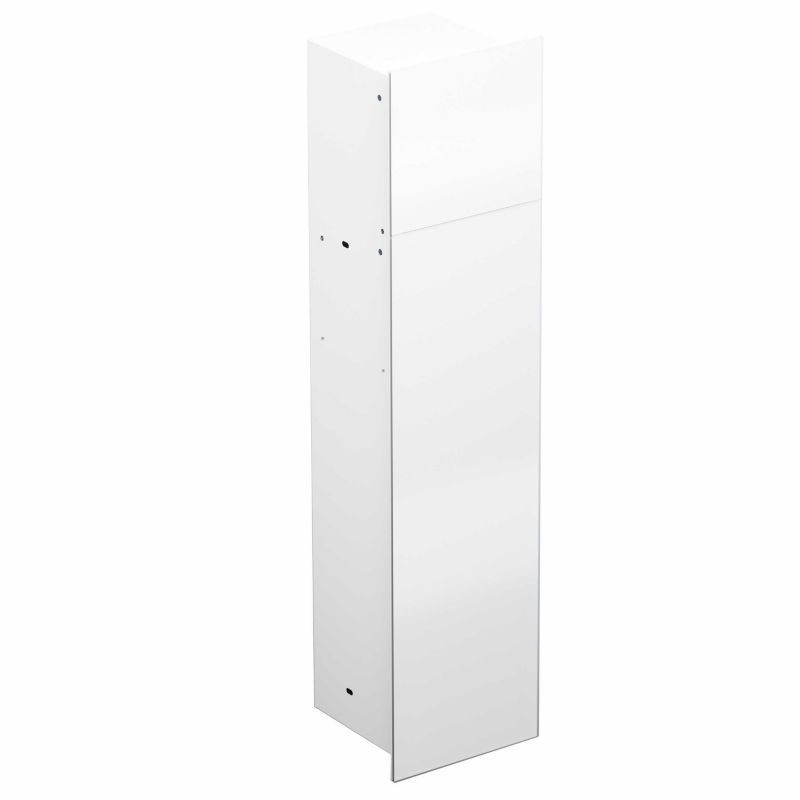 Toiletindbygningsskab Stål Hvid Højre 14,5x16x74 cm