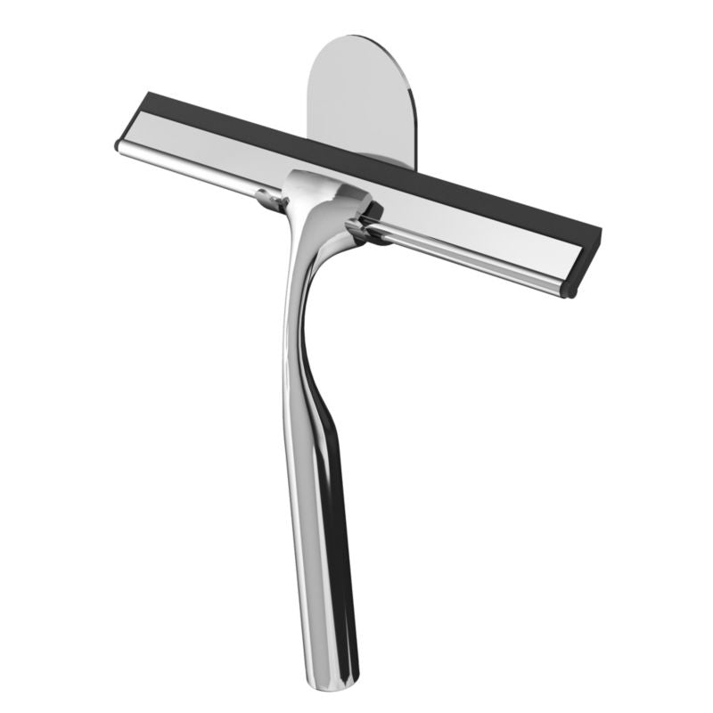Brusekabine-skraber med Holder i Rustfrit Stål 21 cm Krom