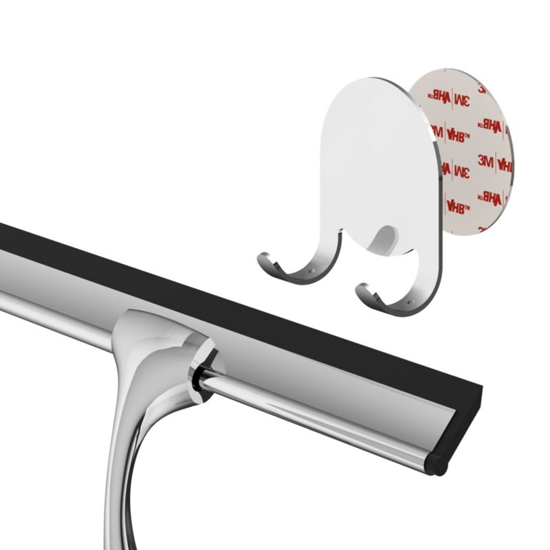 Brusekabine-skraber med Holder i Rustfrit Stål 21 cm Krom