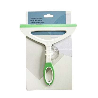 Squeegee med sugekop til rengøring af badeværelse 23 cm Hvid/Grøn