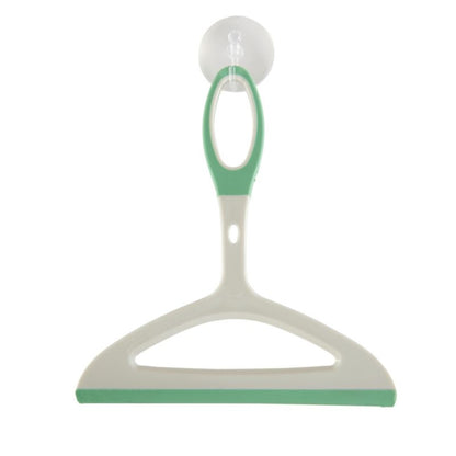 Squeegee med sugekop til rengøring af badeværelse 23 cm Hvid/Grøn