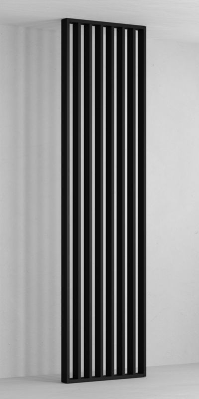 Sort lamelvæg 58 x 275 cm