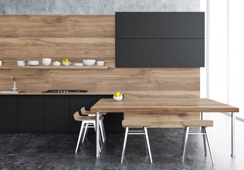 Laminatvæg Biuro Styl 65 x 1 x 305 cm amerikansk valnød