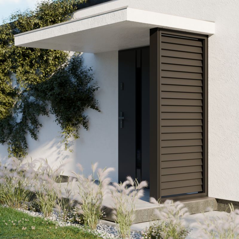 Sidevæg Aluminium Antracit RAL 7016 210 x 90 cm