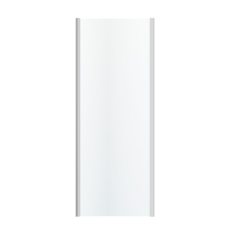 GoodHome Beloya brusevæg 80 cm krom/gennemsigtig