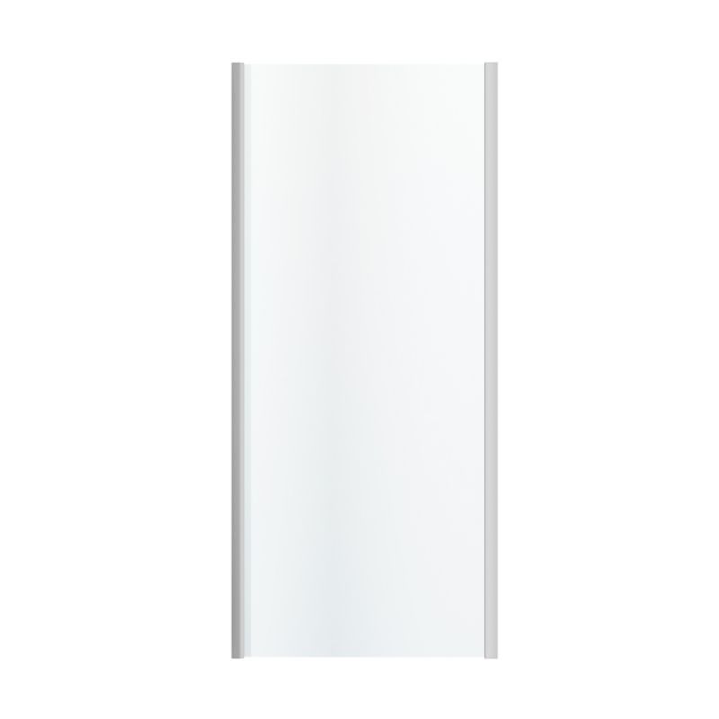 GoodHome Beloya 90 cm brusevæg i krom/transparent glas