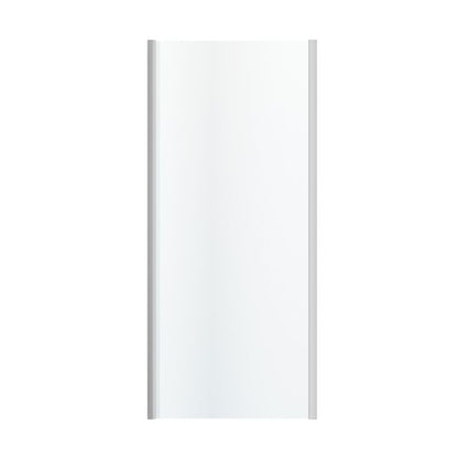 GoodHome Beloya 90 cm brusevæg i krom/transparent glas