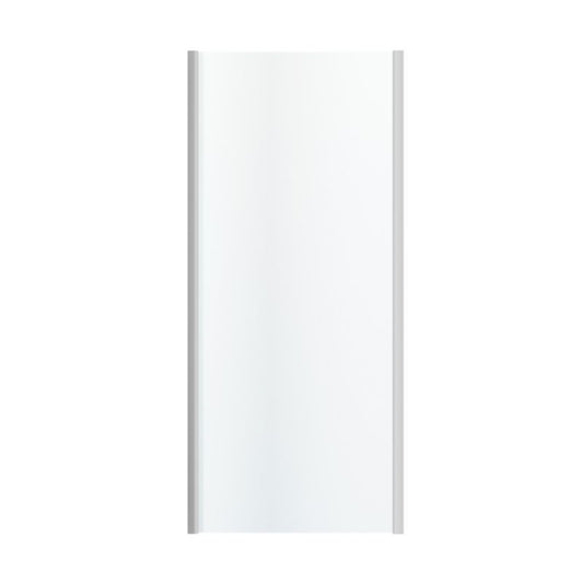 GoodHome Beloya 90 cm brusevæg i krom/transparent glas