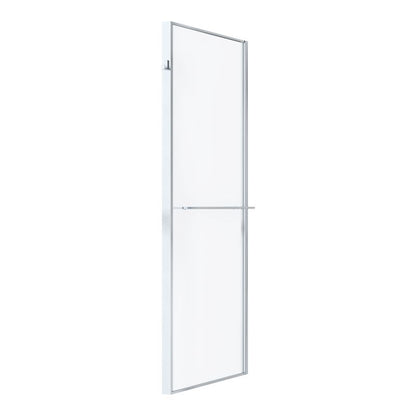 Bruseskærm 80 cm med Håndklædestang og Hylde Krom/Transparent