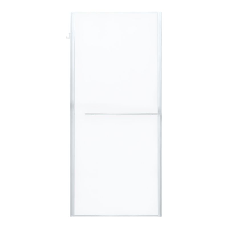 Bruseskærm 80 cm med Håndklædestang og Hylde Krom/Transparent
