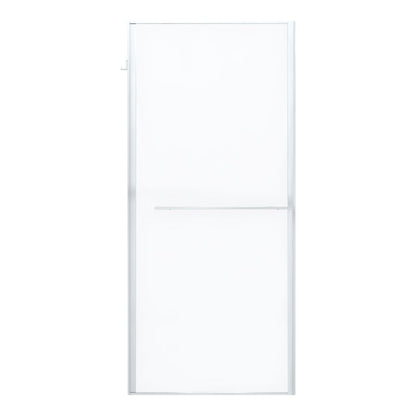 Bruseskærm 80 cm med Håndklædestang og Hylde Krom/Transparent