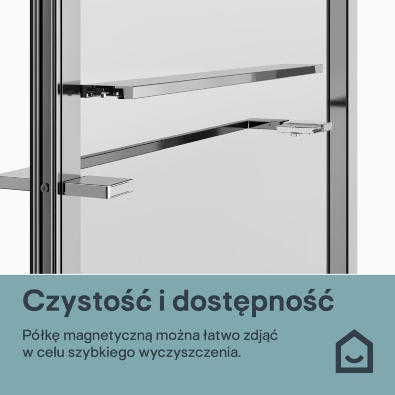 Bruseskærm 80 cm med Håndklædestang og Hylde Krom/Transparent