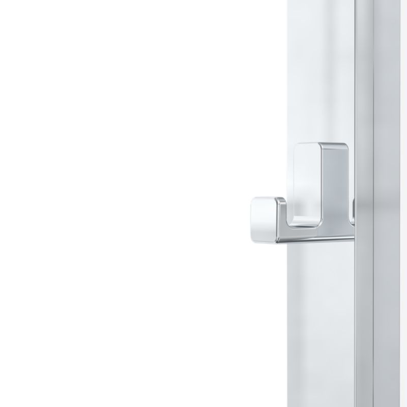 Bruseskærm 80 cm med Håndklædestang og Hylde Krom/Transparent