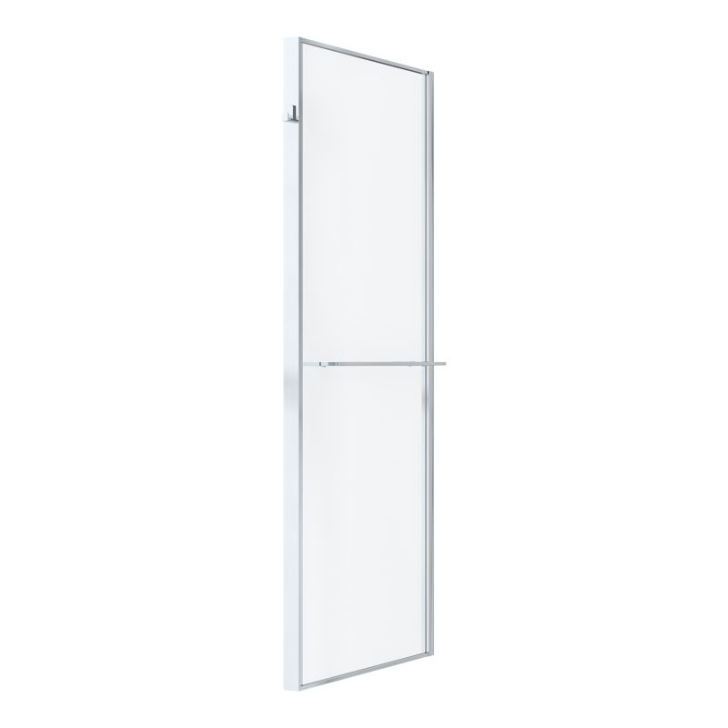 Brusebadsskærm 90 cm Chrom/Transparent Hærdet Glas
