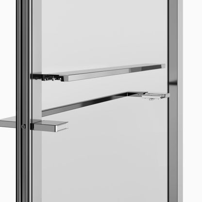 Brusebadsskærm 90 cm Chrom/Transparent Hærdet Glas