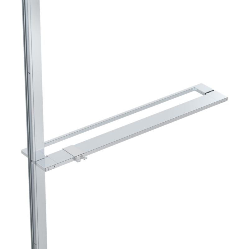 Brusebadsskærm 90 cm Chrom/Transparent Hærdet Glas