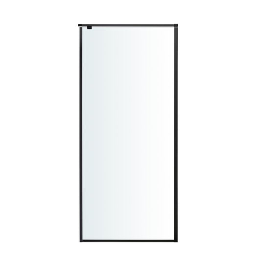GoodHome Ezili brusevæg 100 cm sort/gennemsigtig