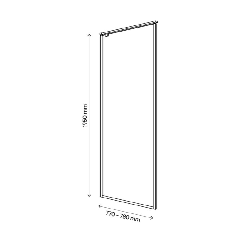 Brusevæg Ezili 80 cm Krom/Transparent | 5059340077734
