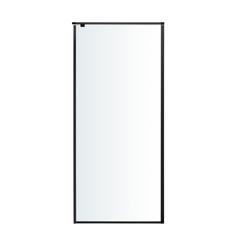 Brusebadsskærm Ezili 80 cm Sort/Transparent