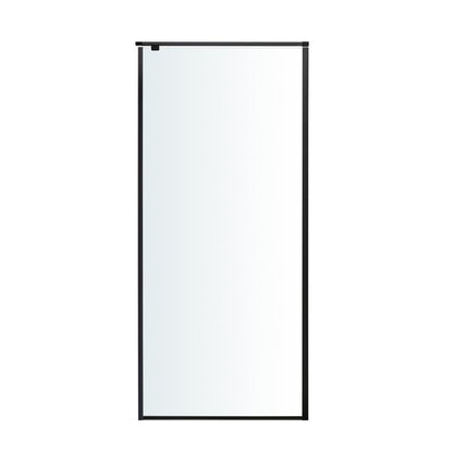 Brusebadsskærm Ezili 80 cm Sort/Transparent