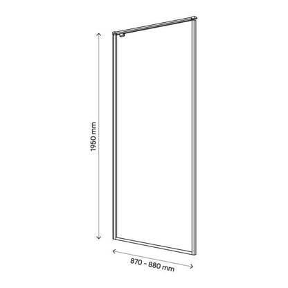 Bruseskærm 90 cm Krom/Transparent Hærdet Glas