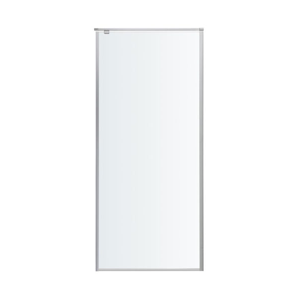 Bruseskærm 90 cm Krom/Transparent Hærdet Glas
