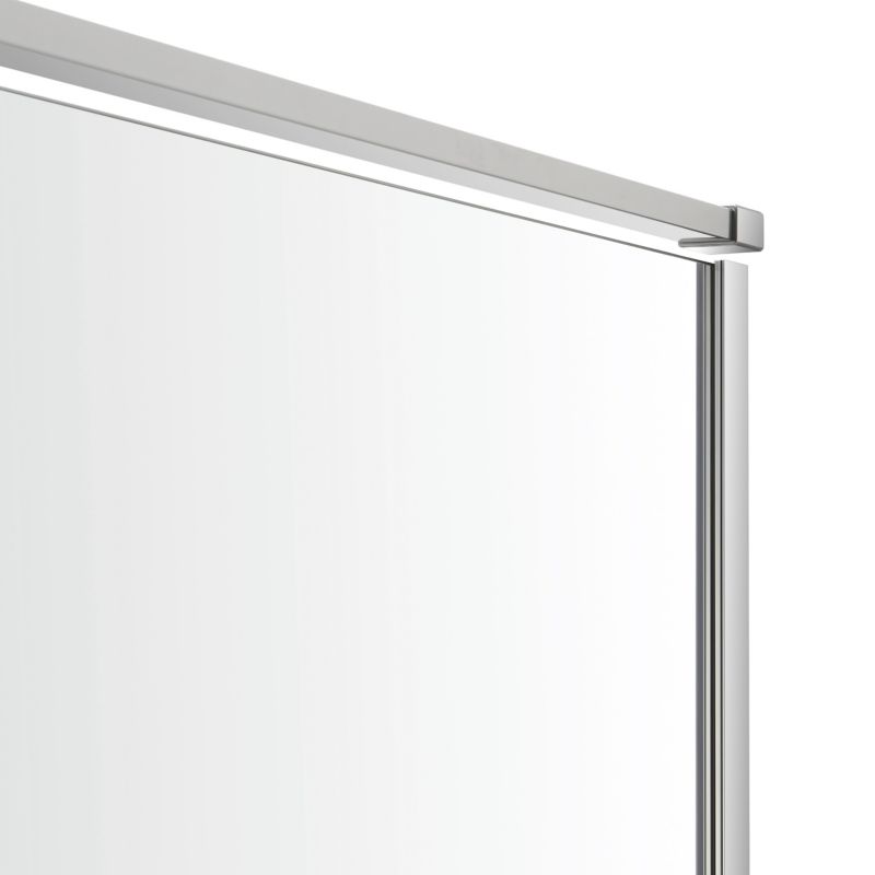 Bruseskærm 90 cm Krom/Transparent Hærdet Glas