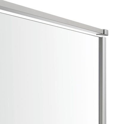 Bruseskærm 90 cm Krom/Transparent Hærdet Glas