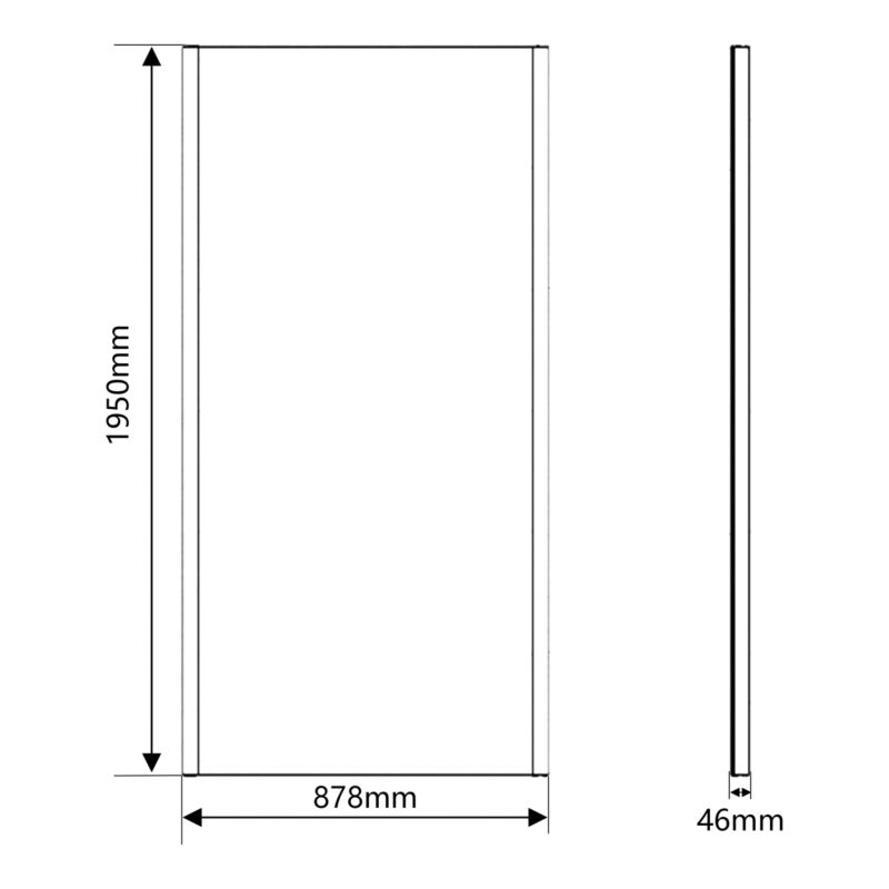 Brusenichevæg Ledava 100 cm Krom Transparent