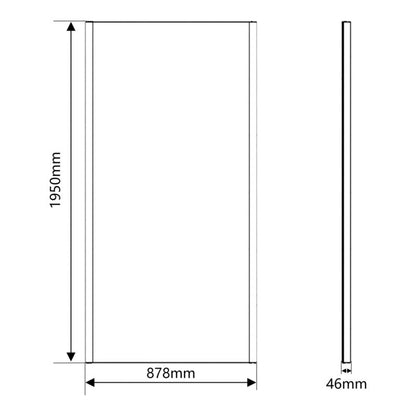 Brusenichevæg Ledava 100 cm Krom Transparent