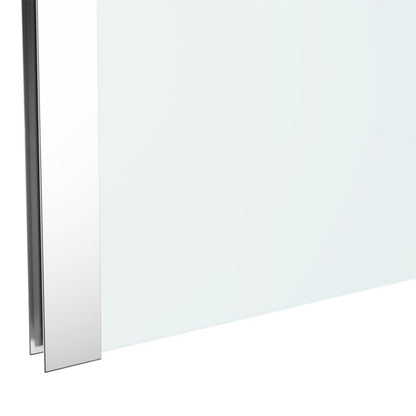 Brusenichevæg Ledava 100 cm Krom Transparent