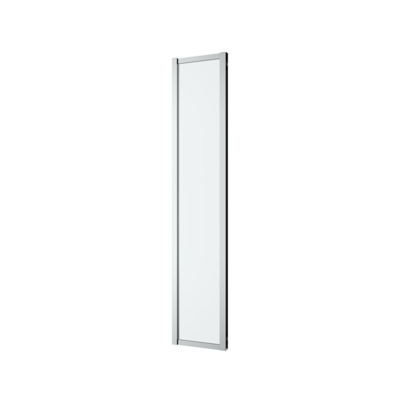 Brusevæg 40x195 cm Chrom Transparent Hærdet Glas