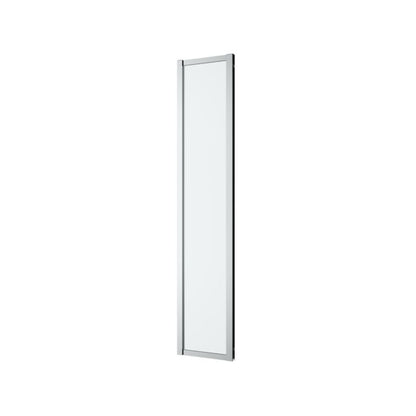 Brusevæg 40x195 cm Chrom Transparent Hærdet Glas