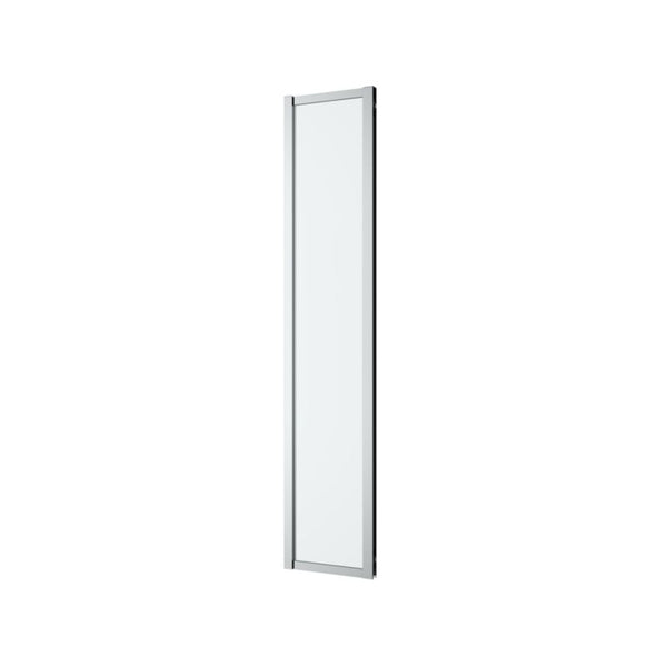 Brusevæg 40x195 cm Chrom Transparent Hærdet Glas