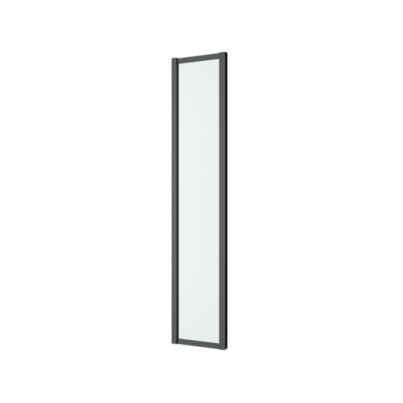 Brusevæg Ledava 40x195 cm Sort/Transparent | 5063022042347