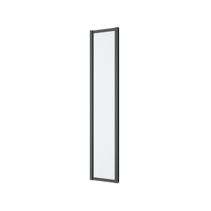 Brusevæg Ledava 40x195 cm Sort/Transparent | 5063022042347