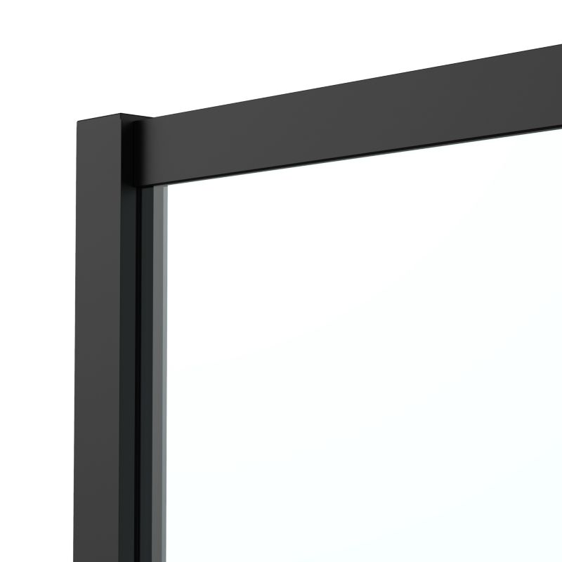 Brusevæg Ledava 40x195 cm Sort/Transparent | 5063022042347