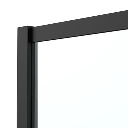 Brusevæg Ledava 40x195 cm Sort/Transparent | 5063022042347