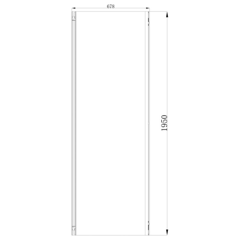 Brusebadssidepanel Ledava 70 cm Krom/Transparent