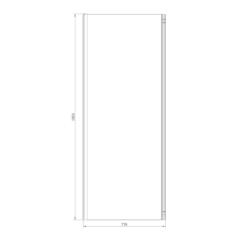 Brusevæg Ledava 80x195 cm Krom/Transparent