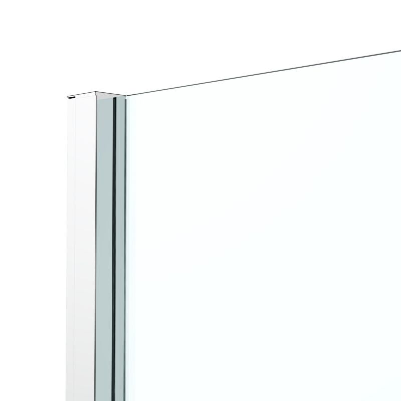 Brusevæg Ledava 80x195 cm Krom/Transparent