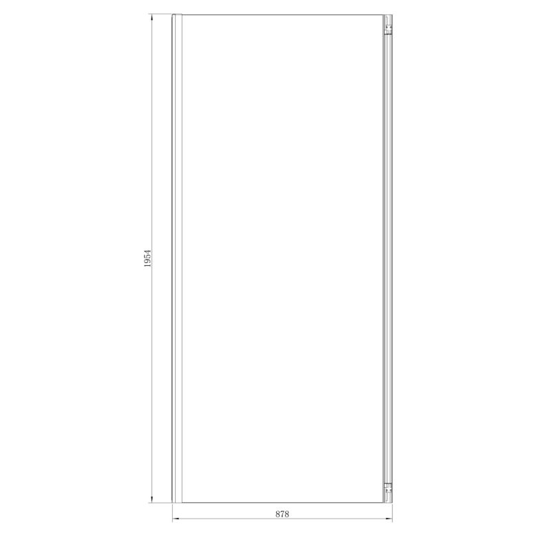 Brusevæg 90x195 cm Krom med Spejlglas