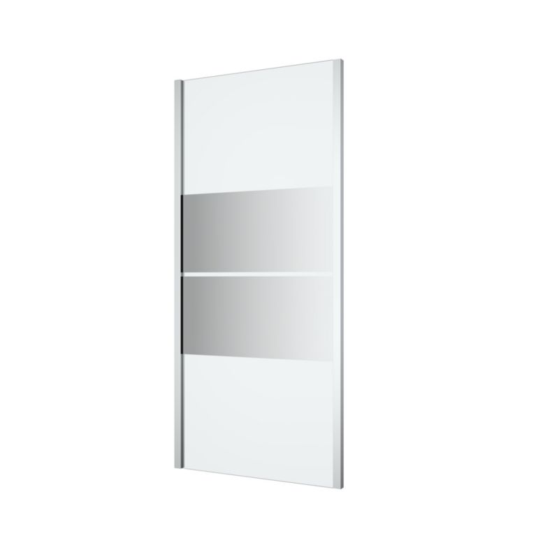 Brusevæg 90x195 cm Krom med Spejlglas