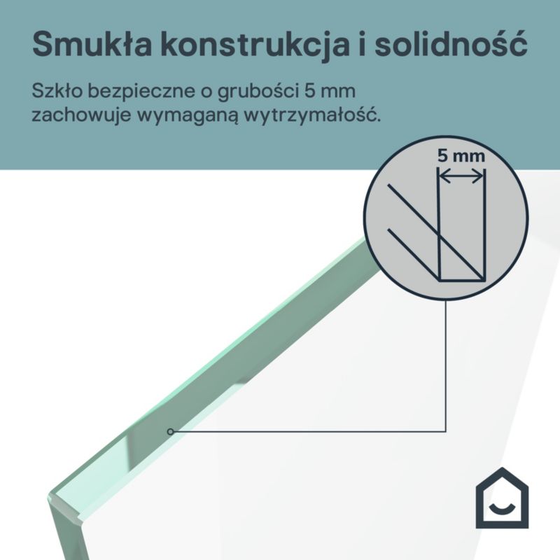 Brusevæg Maza 80 cm Krom/Transparent | 5063022657954