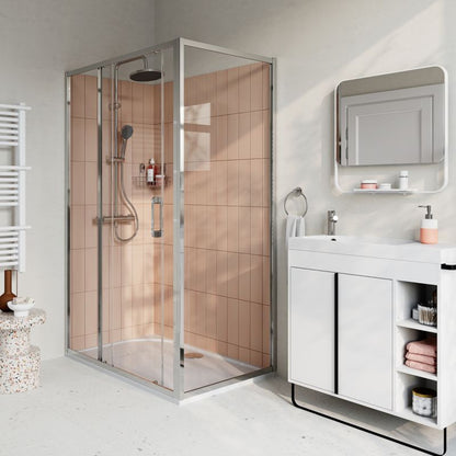 Brusevæg Maza 80 cm Krom/Transparent | 5063022657954